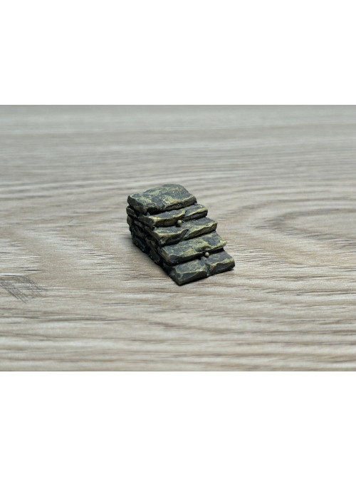 Resin simulation gray straight steps 