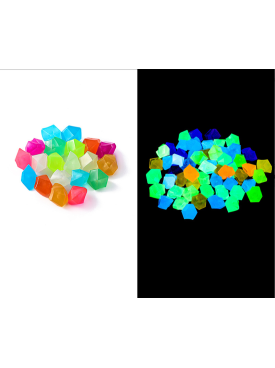 10x small fluorescence plastic colored stone ice cube acrylic crystal stone (11x14mm)