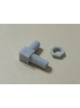 Connect L tube with nut