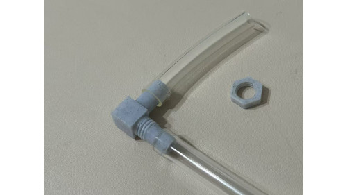 Connect L tube with nut